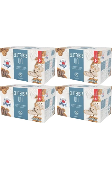 Sinangil Glutensiz Un 20kg (20000GR) Kutu Çölyak Diyetine Uygun (4PK*5KG) ürün görseli 1