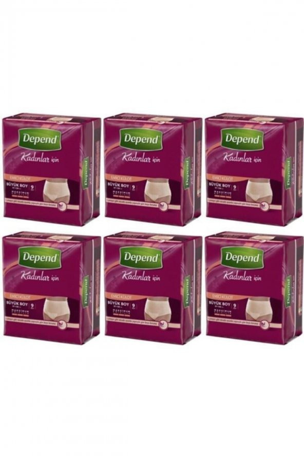 Depend Emici Külot Kadın Large ( Büyük Boy ) 9 Adet X 6 Paket ürün görseli 1
