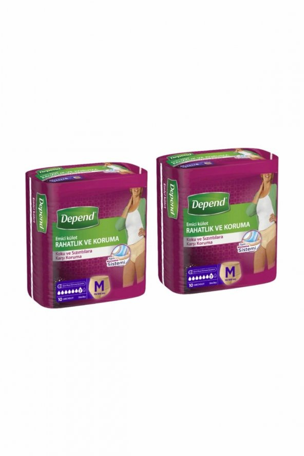 Depend Emici Külot 10'lu Orta Boy Kadın - 2'li Paket ürün görseli 1