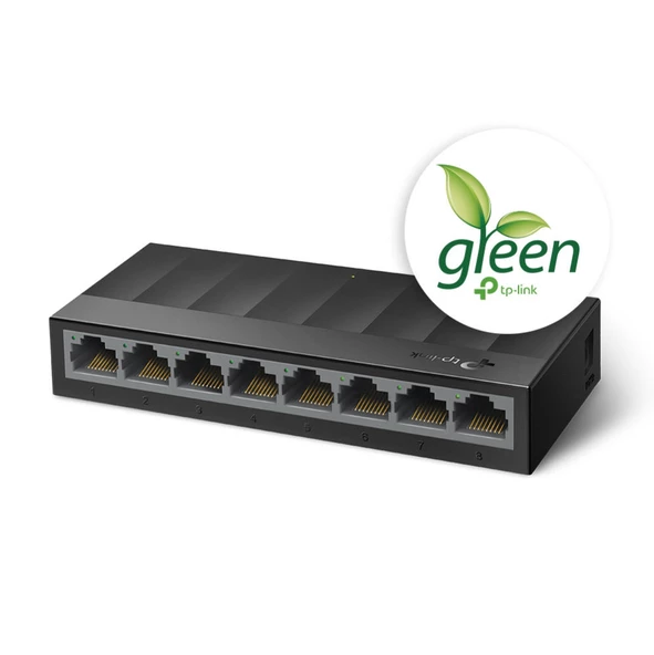 TP-LINK LS1008G 8 PORT GIGABIT LITEWAVE MASAÜSTÜ SWITCH (PLASTİK KASA) ürün görseli 1