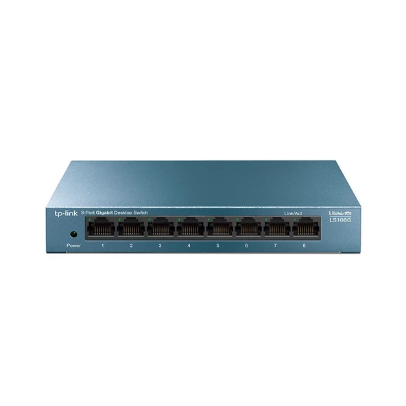 TP-LINK LS108G 8 PORT GIGABIT LITEWAVE MASAÜSTÜ SWITCH (ÇELİK KASA) ürün görseli 1