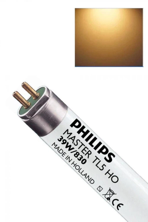 Philips Master TL5 HO 39W/830 T5 Floresan Ampul Sarı 3000K (85 cm) ürün görseli 1