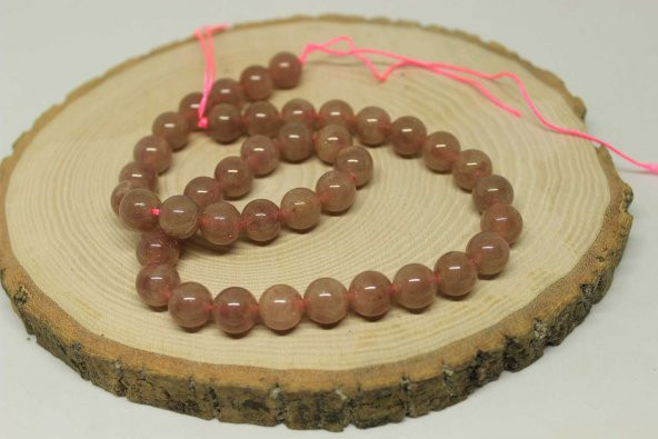 Çilek Kuvars Taşı Dizi 10mm ürün görseli 1