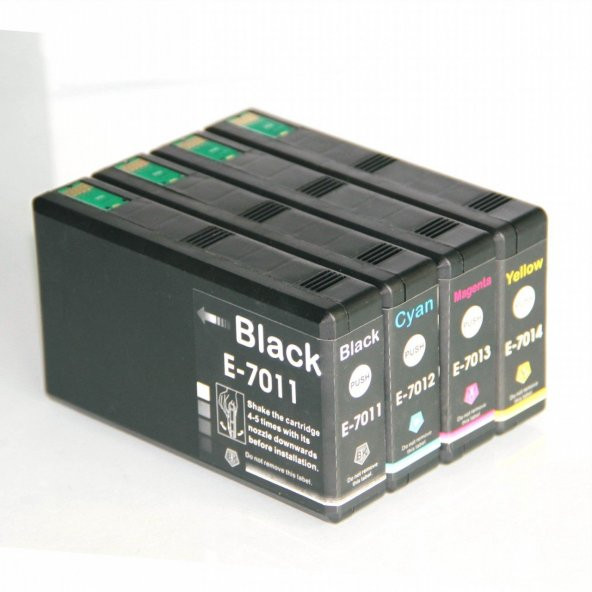 Epson T7011 / 12 / 13 / 14 XXL Muadil Kartuş Takım/ WP-4015dn /WP-4095DN /WP-4515dn /WP-4525dnf /WP-4535dwf /WP-4545dtwf /WP-4595dnf ürün görseli 1