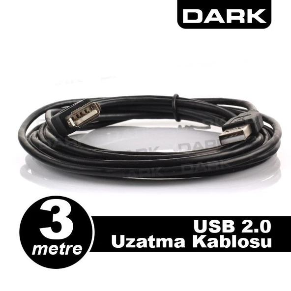 DARK USB 2.0 3m Uzatma Kablosu DK-CB-USB2EXTL300 ürün görseli 1