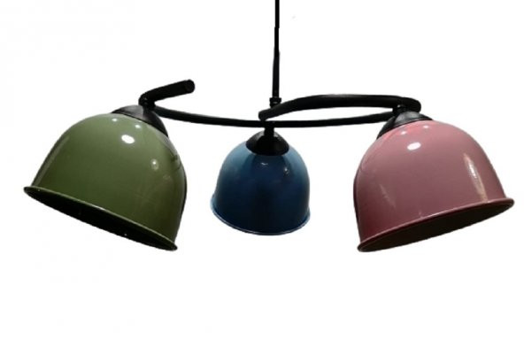 MYLİGHTS  ÜÇLÜ RENKLİ METAL SARKIT AVİZE ürün görseli 1