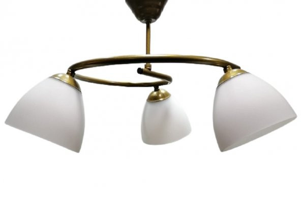 MYLİGHTS  MODERN SPOR OPAL BEYAZ CAMLI ÜÇLÜ AVİZE ürün görseli 1