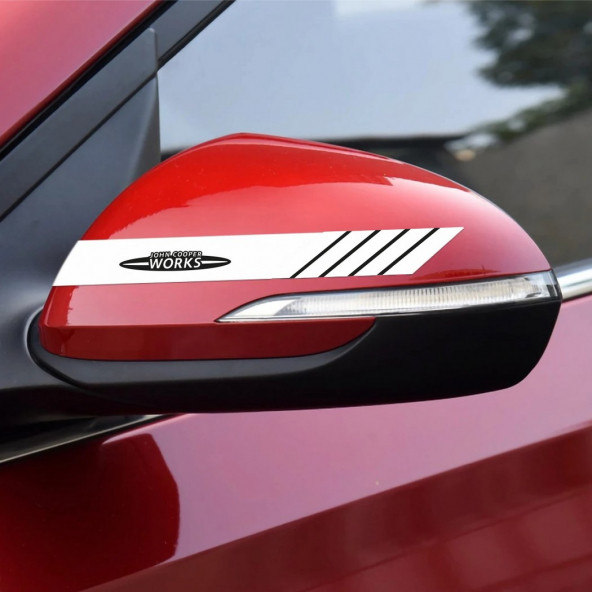Mini John Cooper Works Yan Aynalar Selefon Kaplama Sticker Seti ürün görseli 1
