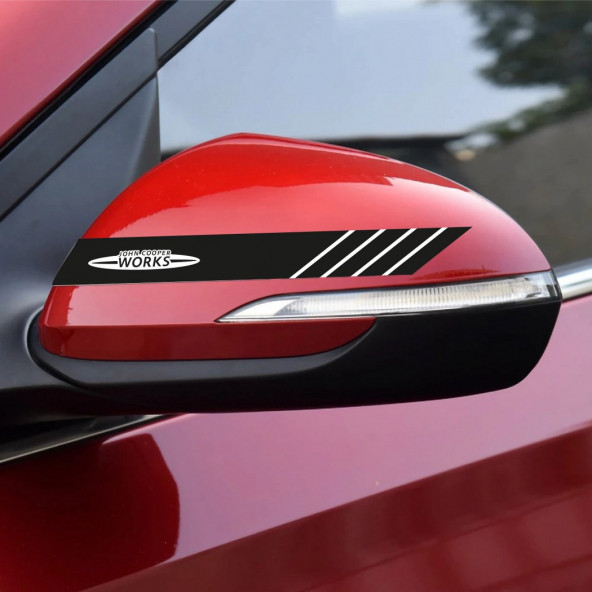 Mini John Cooper Works Yan Aynalar Selefon Kaplama Sticker Seti ürün görseli 1