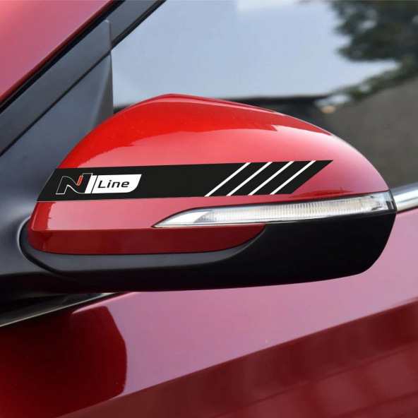 Hyundai N Line Yan Aynalar Selefon Kaplama Sticker Seti ürün görseli 1