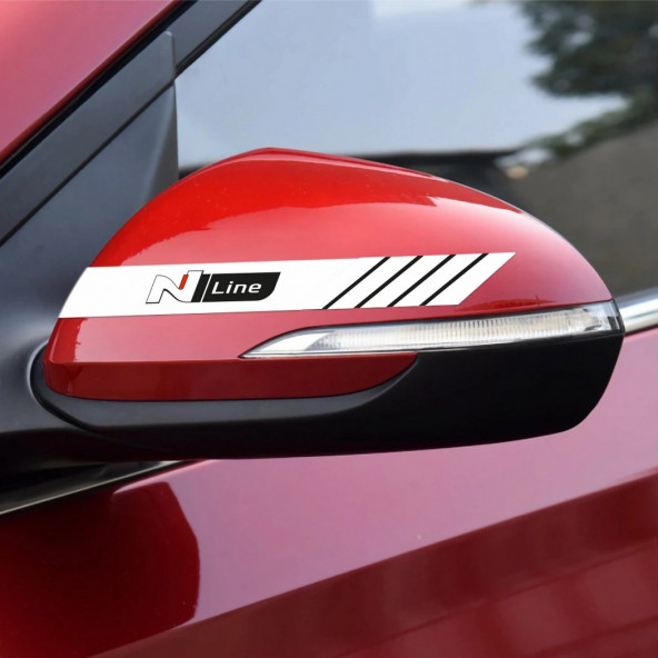 Hyundai N Line Yan Aynalar Selefon Kaplama Sticker Seti ürün görseli 1