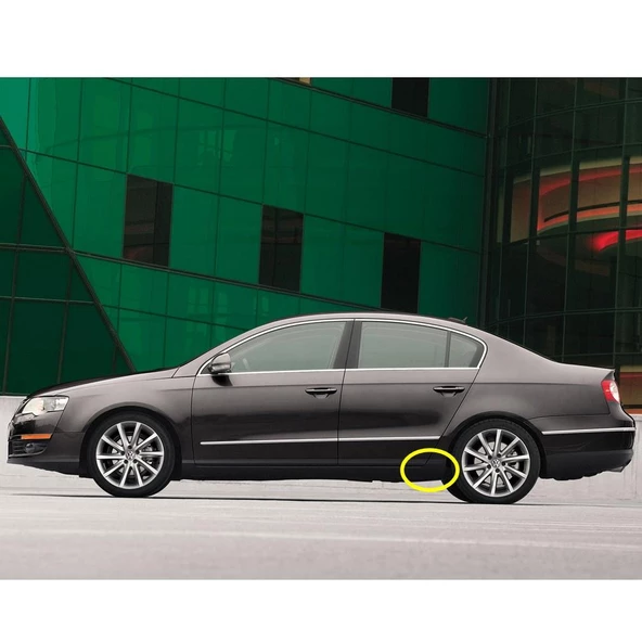 VW Passat B6 2006-11 Sol Arka Kapı Alt Marşpiyel Kaplaması 3C0853897A ürün görseli 1