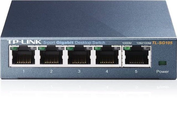 TP-LINK TL-SG105 5 PORT GIGABIT MASAÜSTÜ SWITCH (ÇELİK KASA) ürün görseli 1