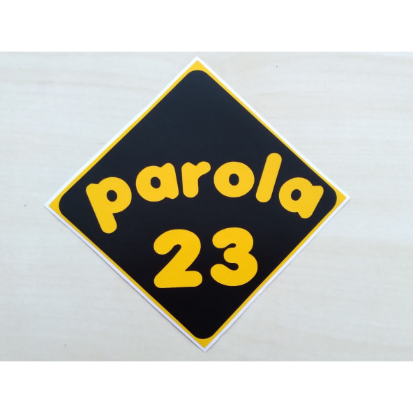 PLAKA 23 STİCKER SİYAH 11x11cm ELAZIĞ PLAKA STİCKER, PAROLA 23 PLAKA ETİKETİ, 23 PLAKA ÇIKARTMASI ürün görseli 1