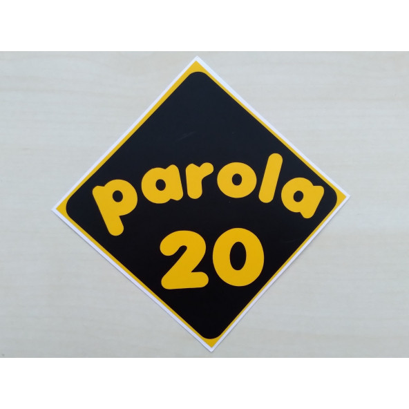 PLAKA 20 STİCKER SİYAH 11x11cm DENİZLİ PLAKA STİCKER, PAROLA 20 PLAKA ETİKETİ, 20 PLAKA ÇIKARTMASI ürün görseli 1