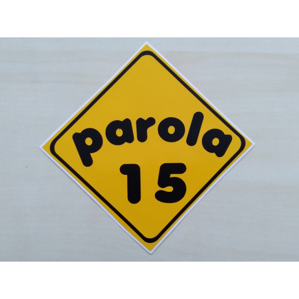 PLAKA 15 STİCKER SARI 11x11cm BURDUR PLAKA STİCKER, PAROLA 15 PLAKA ETİKETİ, 15 PLAKA ÇIKARTMASI ürün görseli 1