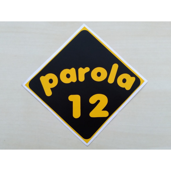 PLAKA 12 STİCKER SİYAH 11x11cm BİNGÖL PLAKA STİCKER, PAROLA 12 PLAKA ETİKETİ, 12 PLAKA ÇIKARTMASI ürün görseli 1