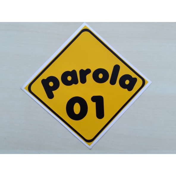 PLAKA 01 STİCKER SARI 11x11cm ADANA PLAKA STİCKER, PAROLA 01 PLAKA ETİKETİ, 01 PLAKA ÇIKARTMASI ürün görseli 1