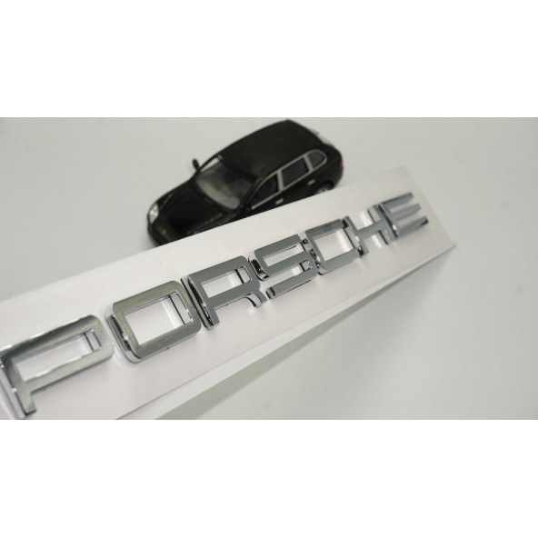 Porsche Bagaj Yazı Logo Parlak Krom Renk Orjinal Ürün ürün görseli 1