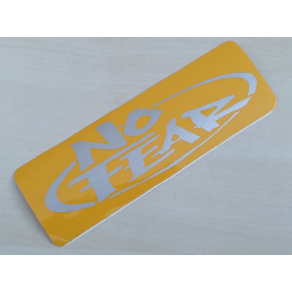 NO FEAR STİCKER Sarı 19.5x6.5cm KORKU YOK - NO FEAR LOGOSU - NO FEAR ETİKETİ - NO FEAR ÇIKARTMASI ürün görseli 1