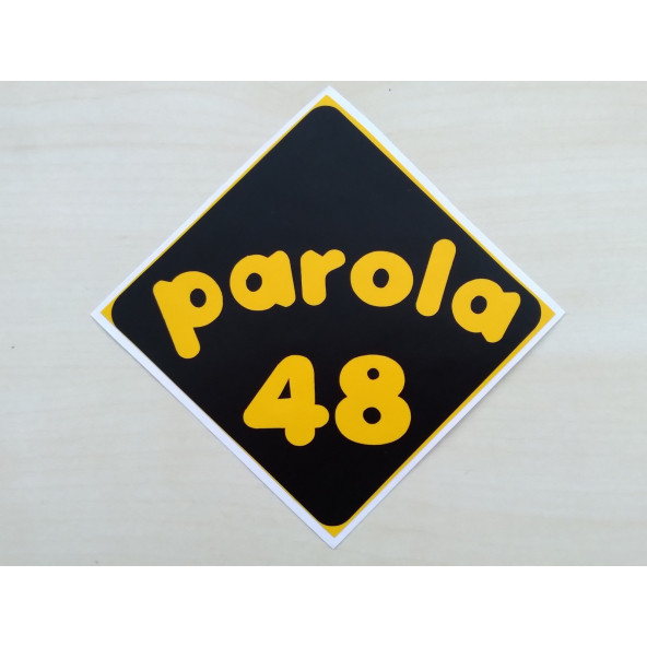 PLAKA 48 STİCKER SİYAH 11x11cm MUĞLA PLAKA STİCKER, PAROLA 48 PLAKA ETİKETİ, 48 PLAKA ÇIKARTMASI ürün görseli 1