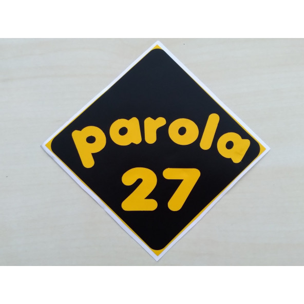 PLAKA 27 STİCKER SİYAH 11x11cm GAZİANTEP PLAKA STİCKER, PAROLA 27 PLAKA ETİKETİ, 27 PLAKA ÇIKARTMASI ürün görseli 1