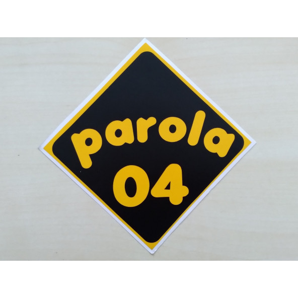 PLAKA 04 STİCKER SİYAH 11x11cm AĞRI PLAKA STİCKER, PAROLA 04 PLAKA ETİKETİ, 04 PLAKA ÇIKARTMASI ürün görseli 1