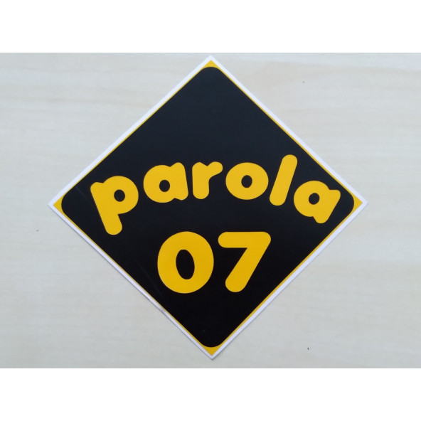PLAKA 07 STİCKER SİYAH 11x11cm ANTALYA PLAKA STİCKER, PAROLA 07 PLAKA ETİKETİ, 07 PLAKA ÇIKARTMASI ürün görseli 1