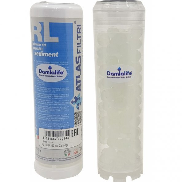 Damlalife Atlas 10''inç Kuyu Suyu Filtre Ve Yumuşatma Kireç Önleyici Silifoz ürün görseli 1