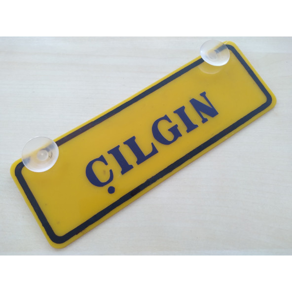 SARI DEKOR PLAKA - ÇILGIN (22x7,5cm) vantuzlu Pleksi (Dekor Levha) SARI PLAKA ürün görseli 1