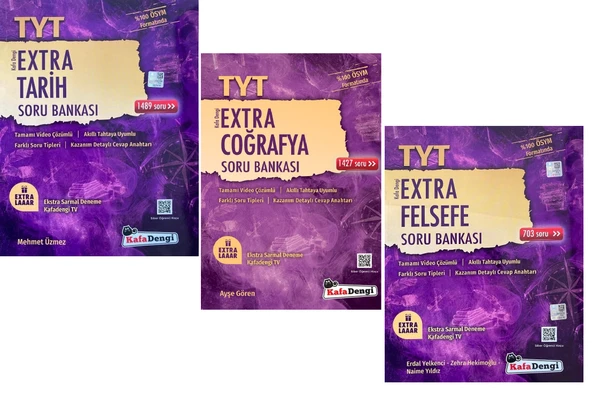 Kafadengi 2025 Tyt Tarih + Coğrafya + Felsefe Extra Soru Seti 3 Kitap ürün görseli 1