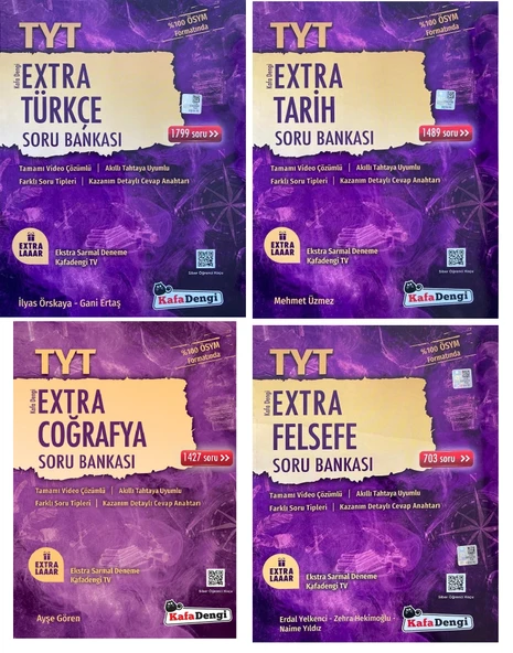 Kafadengi 2025 Tyt Türkçe + Tarih + Coğrafya + Felsefe Extra Soru Seti 4 Kitap ürün görseli 1