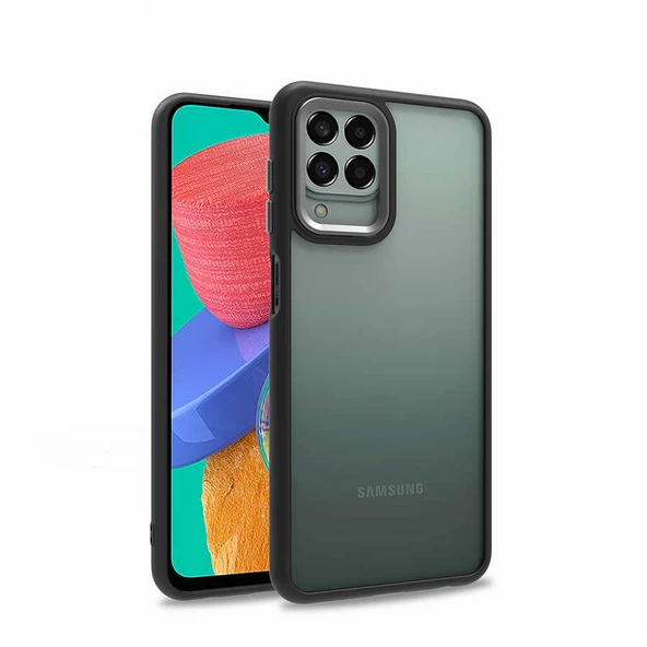 Gpack Samsung Galaxy M33 Kılıf Flora Sert Silikon Arkası Cam Şeffaf ürün görseli 1