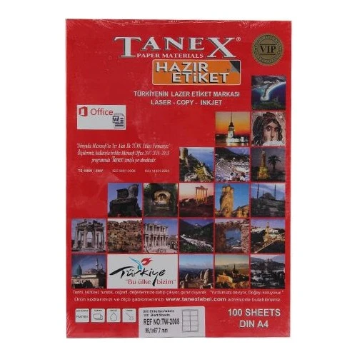 Tanex Tw-2008 99 x 67 Mm Etiket ürün görseli 1