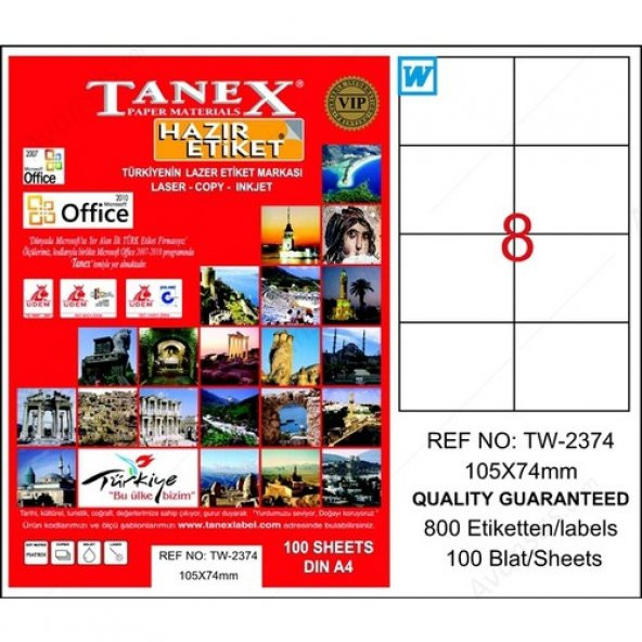 Tanex Tw-2374 105 Mm X 74 Mm 100 Sayfa Lazer ürün görseli 1