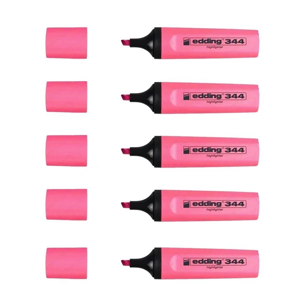Edding 344 Pembe Fosforlu Kalem 5 Adet ürün görseli 1