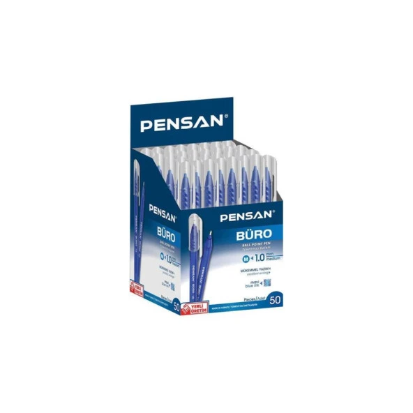 Pensan Büro Tükenmez Kalem 1Mm 2270 Mavi 50 Li ürün görseli 1