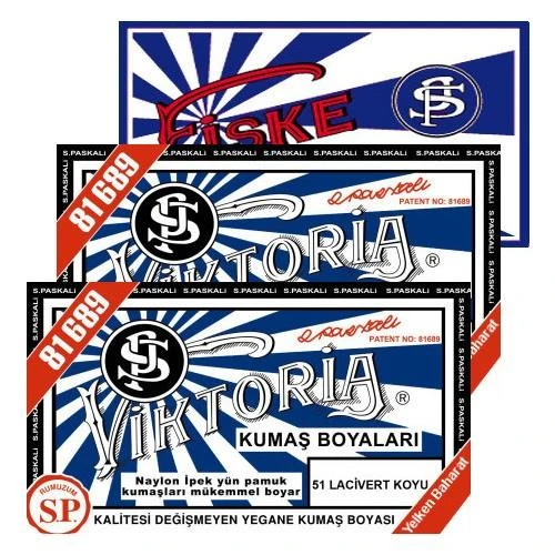Viktoria Kumaş Boyası Koyu Lacivert 2Pk+Fiske Sabitleme 1Pk ürün görseli 1
