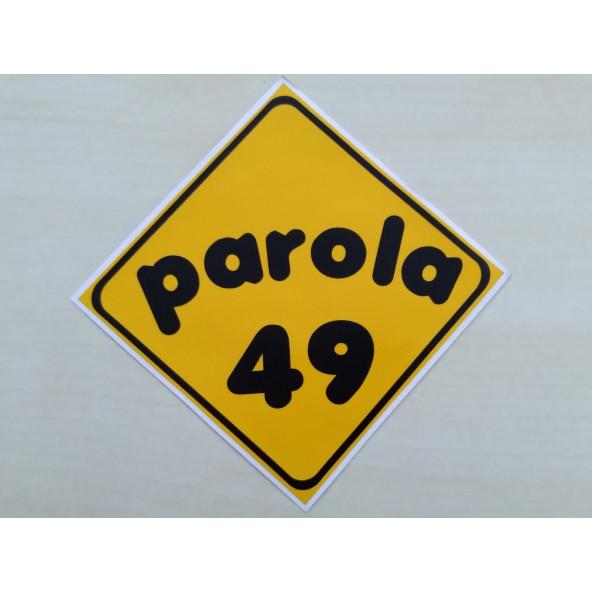 PLAKA 49 STİCKER SARI 11x11cm MUŞ PLAKA STİCKER, PAROLA 49 PLAKA ETİKETİ, 49 PLAKA ÇIKARTMASI ürün görseli 1