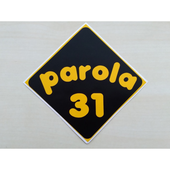 PLAKA 31 STİCKER SİYAH 11x11cm HATAY PLAKA STİCKER, PAROLA 31 PLAKA ETİKETİ, 31 PLAKA ÇIKARTMASI ürün görseli 1