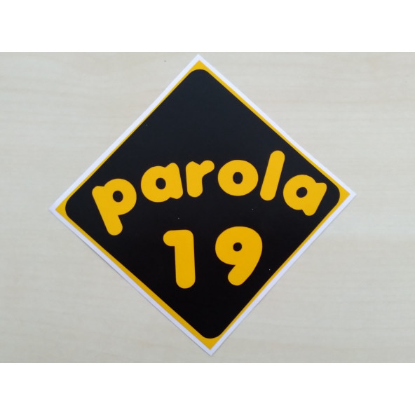 PLAKA 19 STİCKER SİYAH 11x11cm ÇORUM PLAKA STİCKER, PAROLA 19 PLAKA ETİKETİ, 19 PLAKA ÇIKARTMASI ürün görseli 1
