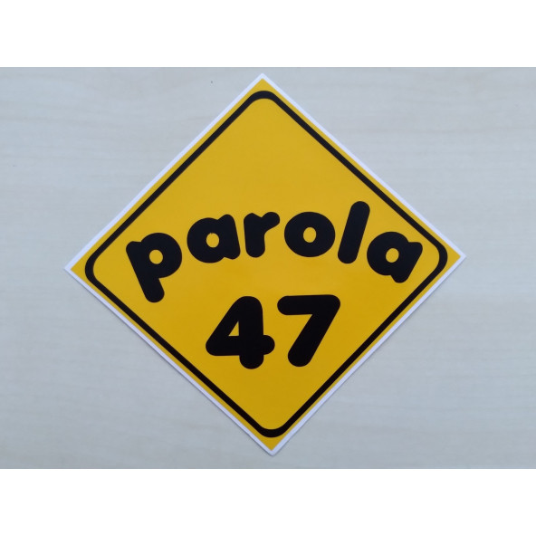 PLAKA 47 STİCKER SARI 11x11cm MARDİN PLAKA STİCKER, PAROLA 47 PLAKA ETİKETİ, 47 PLAKA ÇIKARTMASI ürün görseli 1