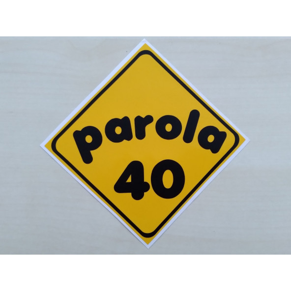 PLAKA 40 STİCKER SARI 11x11cm KIRŞEHİR PLAKA STİCKER, PAROLA 40 PLAKA ETİKETİ, 40 PLAKA ÇIKARTMASI ürün görseli 1