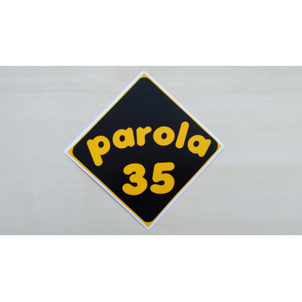 PLAKA 35 STİCKER SİYAH 11x11cm İZMİR PLAKA STİCKER, PAROLA 35 PLAKA ETİKETİ, 35 PLAKA ÇIKARTMASI ürün görseli 1