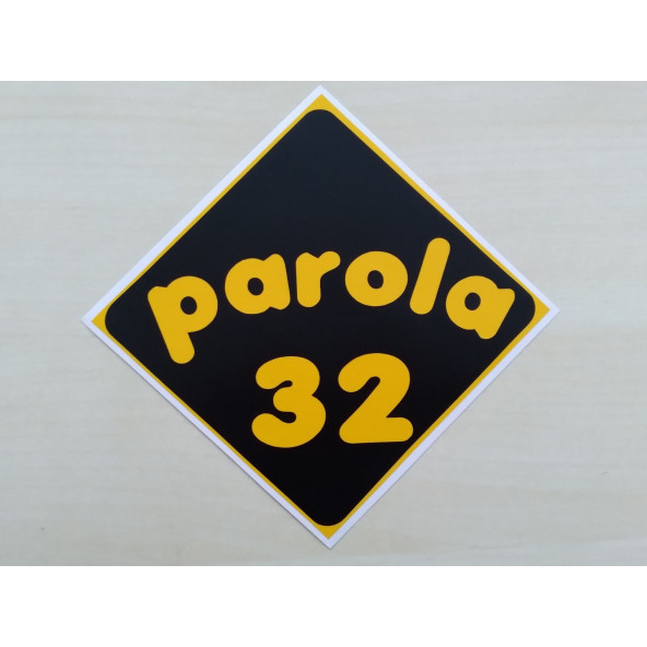 PLAKA 32 STİCKER SİYAH 11x11cm ISPARTA PLAKA STİCKER, PAROLA 32 PLAKA ETİKETİ, 32 PLAKA ÇIKARTMASI ürün görseli 1