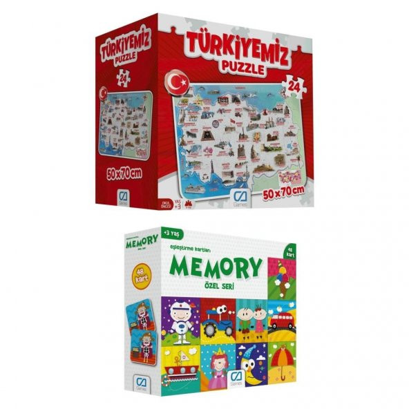 Ca Games 2li Yer Puzzle ve Memory Set (5079-5039) ürün görseli 1