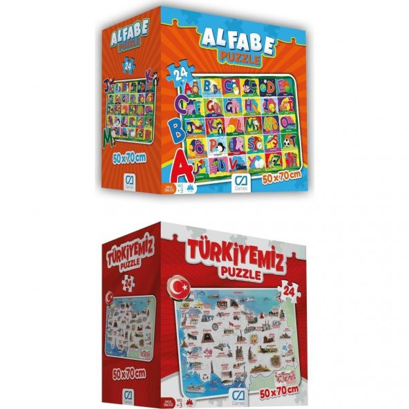 Ca Games 2li Alfabe ve Türkiyemiz Yer Puzzle Seti ürün görseli 1