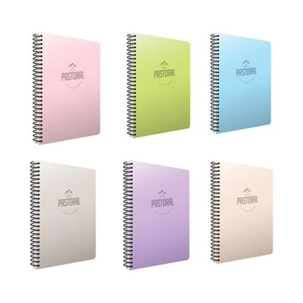 Gıpta Pastoral 96 Yp. A4 Spiralli Pp. Kapak Defter - 3 Kareli, 3 Çizgili 6'lı ürün görseli 1