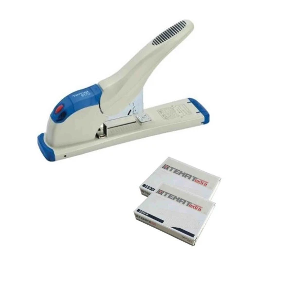 Temat 9170 Extra Güçlü Zımba Makinası Bej + 2 Adet Tel 23/10 ürün görseli 1