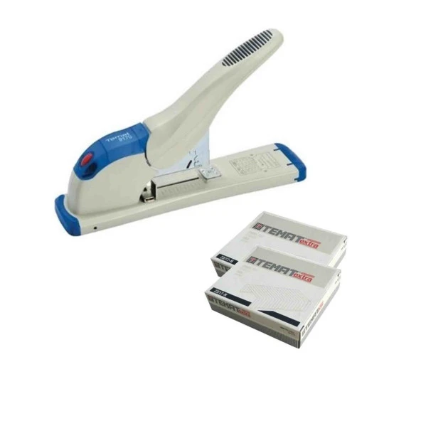 Temat 9170 Extra Güçlü Zımba Makinası Bej + 2 Adet Tel 23/17 ürün görseli 1